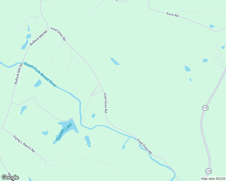 map of restaurants, bars, coffee shops, grocery stores, and more near Fred Goss Road in Comer