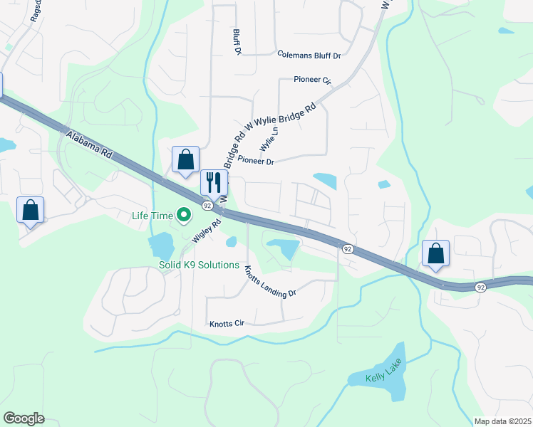 map of restaurants, bars, coffee shops, grocery stores, and more near 196 Foxtail Road in Woodstock