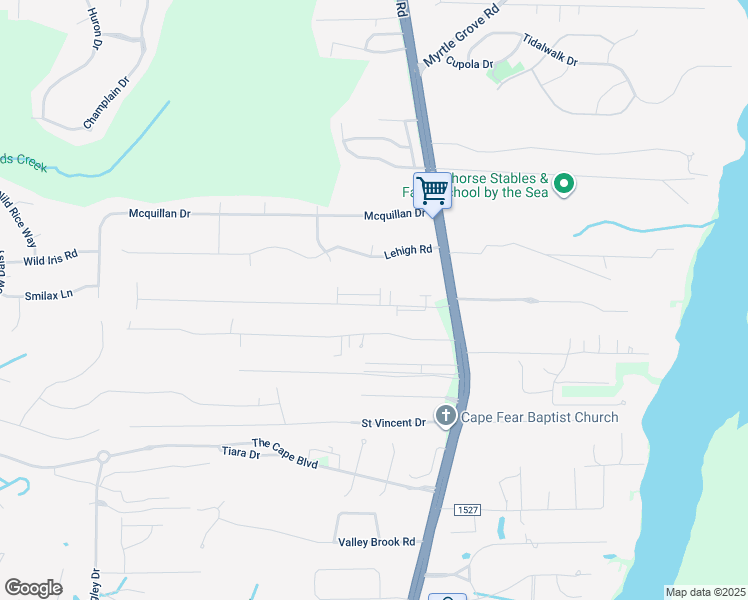 map of restaurants, bars, coffee shops, grocery stores, and more near 795 Bonaire Road in Wilmington