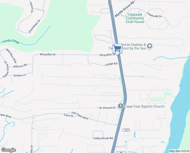 map of restaurants, bars, coffee shops, grocery stores, and more near 819 Bonaire Road in Wilmington