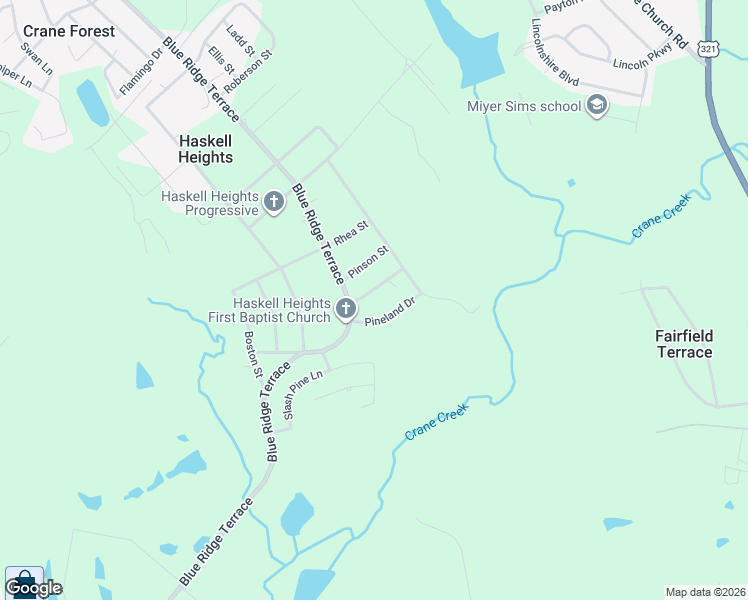 map of restaurants, bars, coffee shops, grocery stores, and more near 1419 Brooks Street in Columbia