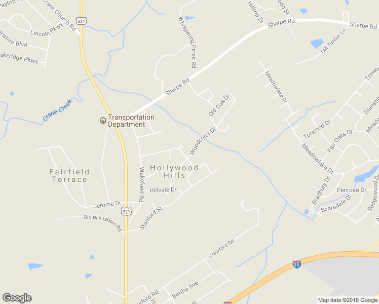 map of restaurants, bars, coffee shops, grocery stores, and more near 305 Woodcrest Drive in Columbia