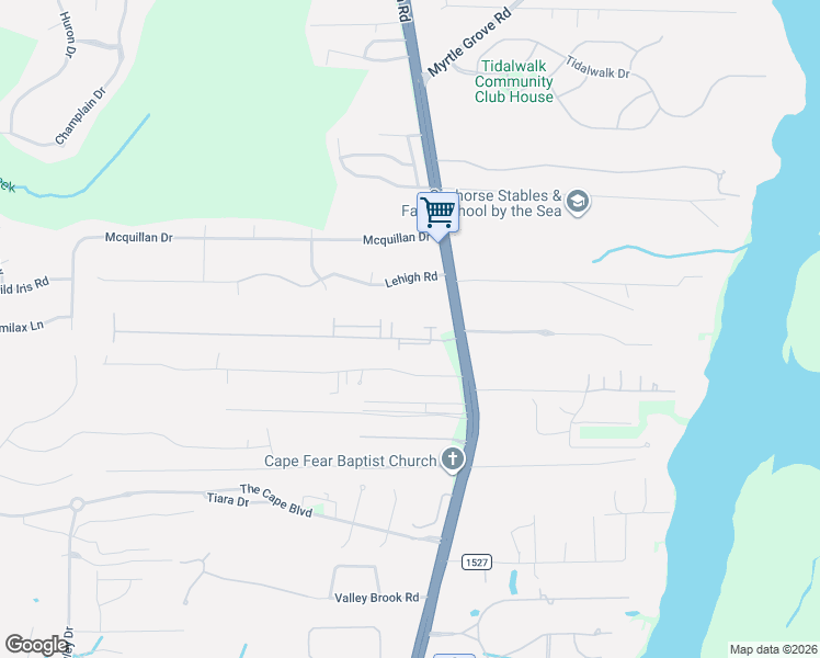 map of restaurants, bars, coffee shops, grocery stores, and more near 8010 Sweetgrass Court in Wilmington
