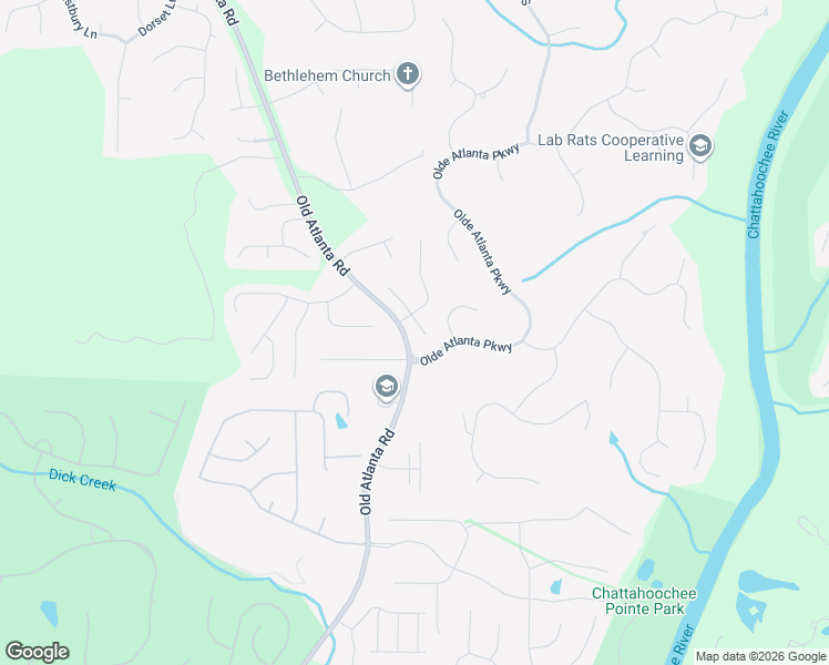map of restaurants, bars, coffee shops, grocery stores, and more near 5515 Bright Cross Way in Suwanee