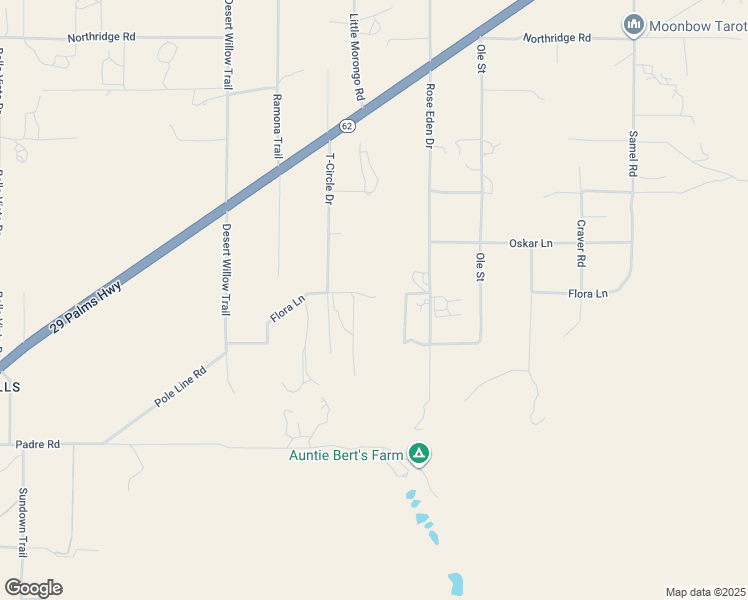 map of restaurants, bars, coffee shops, grocery stores, and more near 9427 T-Circle Drive in Morongo Valley