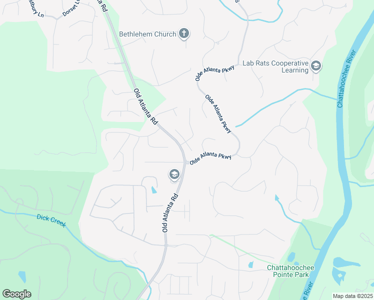 map of restaurants, bars, coffee shops, grocery stores, and more near 5515 Bright Cross Way in Suwanee