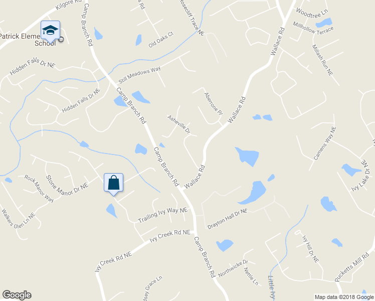 map of restaurants, bars, coffee shops, grocery stores, and more near 3042 Biltmore Woods Drive in Buford
