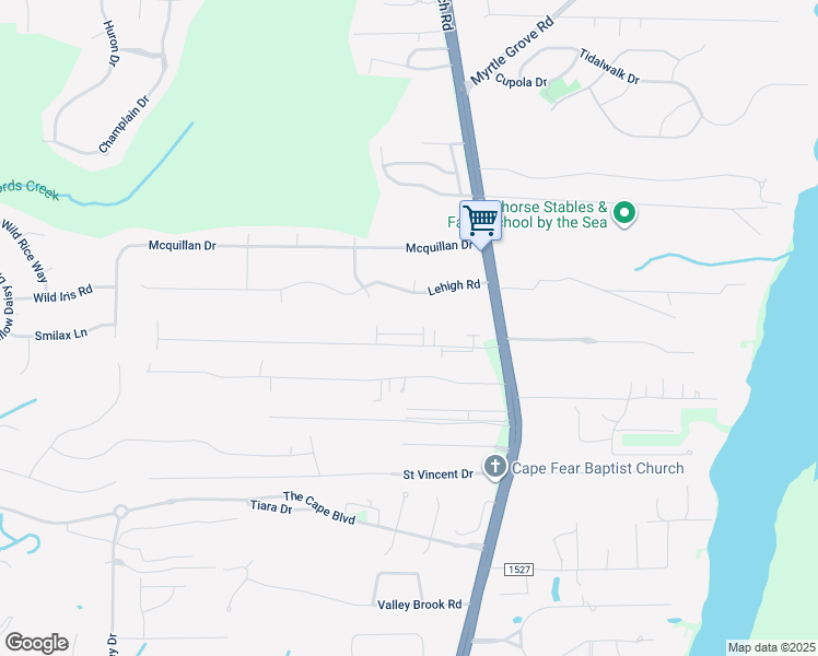 map of restaurants, bars, coffee shops, grocery stores, and more near 823 Isle of Palms Way in Wilmington