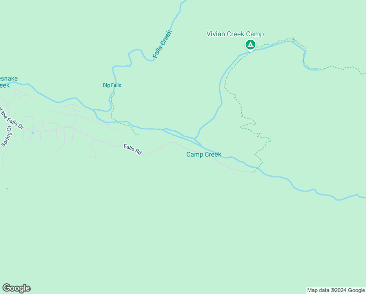 map of restaurants, bars, coffee shops, grocery stores, and more near 9620 Falls Road in Forest Falls