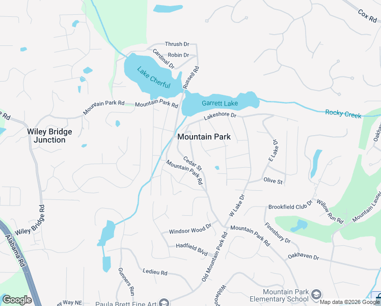 map of restaurants, bars, coffee shops, grocery stores, and more near 125 Maple Street in Roswell