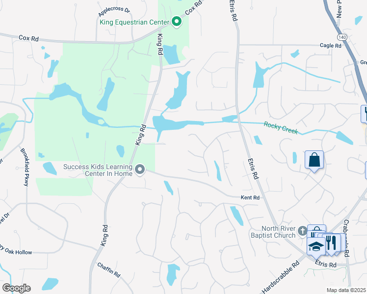 map of restaurants, bars, coffee shops, grocery stores, and more near 745 Devon Hill Court in Roswell