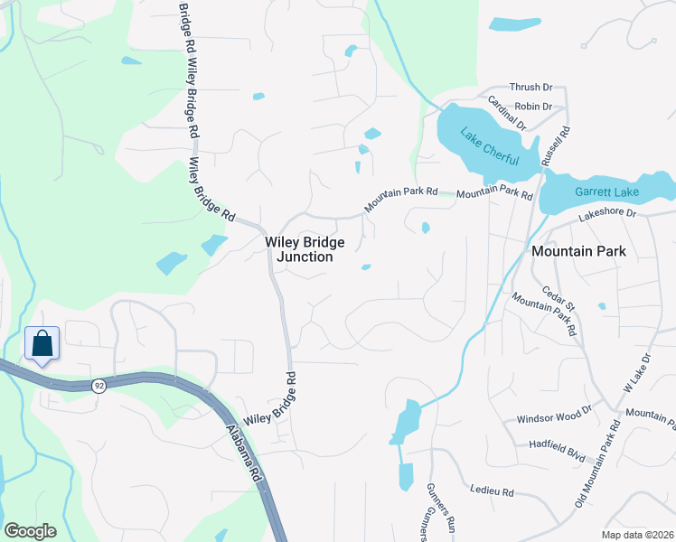 map of restaurants, bars, coffee shops, grocery stores, and more near 209 Elenas Court in Woodstock