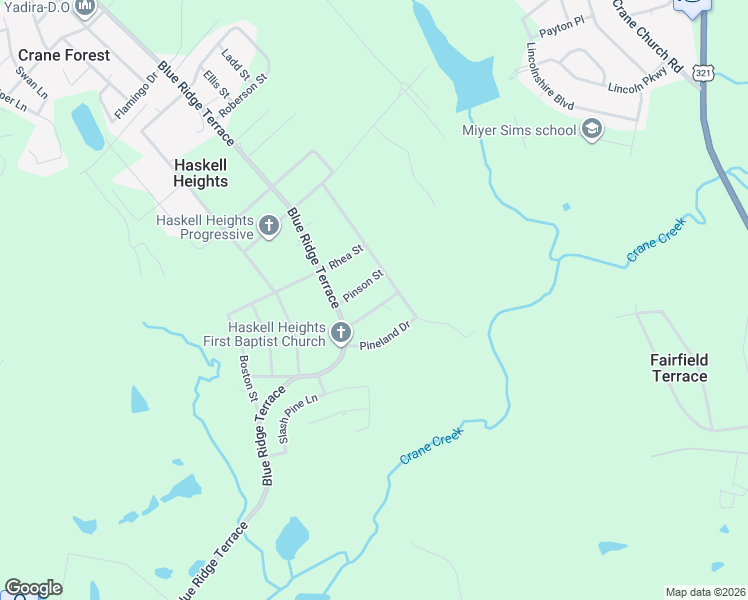 map of restaurants, bars, coffee shops, grocery stores, and more near 1419 Brooks Street in Columbia