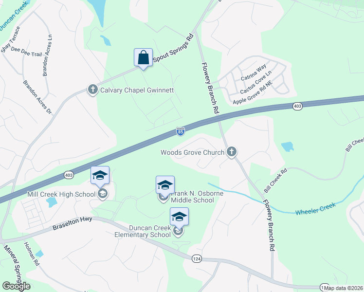 map of restaurants, bars, coffee shops, grocery stores, and more near 2013 Tulip Petal Road in Auburn