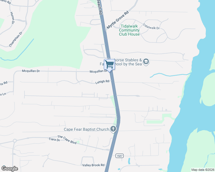 map of restaurants, bars, coffee shops, grocery stores, and more near 8010 Sweetgrass Court in Wilmington