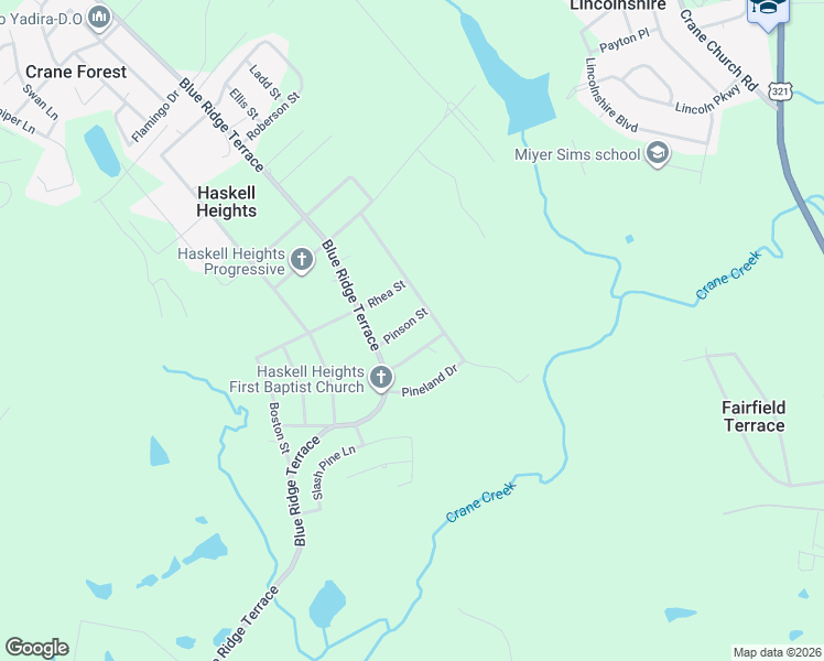 map of restaurants, bars, coffee shops, grocery stores, and more near 1419 Brooks Street in Columbia