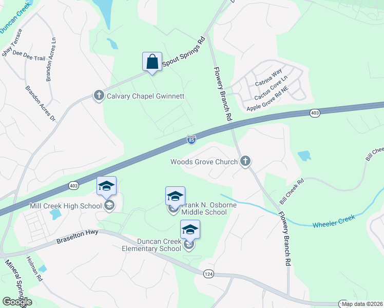 map of restaurants, bars, coffee shops, grocery stores, and more near 2013 Tulip Petal Road in Auburn