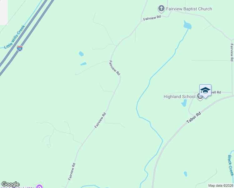 map of restaurants, bars, coffee shops, grocery stores, and more near 4352 Fairview Road in Gadsden