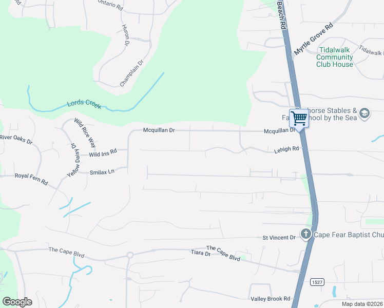 map of restaurants, bars, coffee shops, grocery stores, and more near Ridley Drive in Wilmington