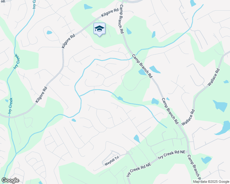 map of restaurants, bars, coffee shops, grocery stores, and more near 3231 Camp Branch Circle in Buford