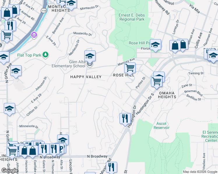 map of restaurants, bars, coffee shops, grocery stores, and more near 3304 Reynolds Avenue in Los Angeles