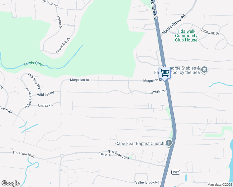 map of restaurants, bars, coffee shops, grocery stores, and more near 332 Lehigh Road in Wilmington