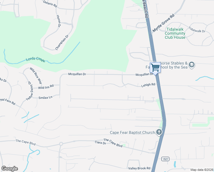 map of restaurants, bars, coffee shops, grocery stores, and more near 332 Lehigh Road in Wilmington