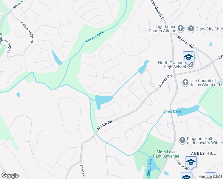 map of restaurants, bars, coffee shops, grocery stores, and more near 326 Kempton Park Drive in Suwanee