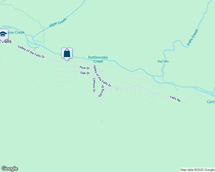 map of restaurants, bars, coffee shops, grocery stores, and more near 9387 Mill Drive in Forest Falls