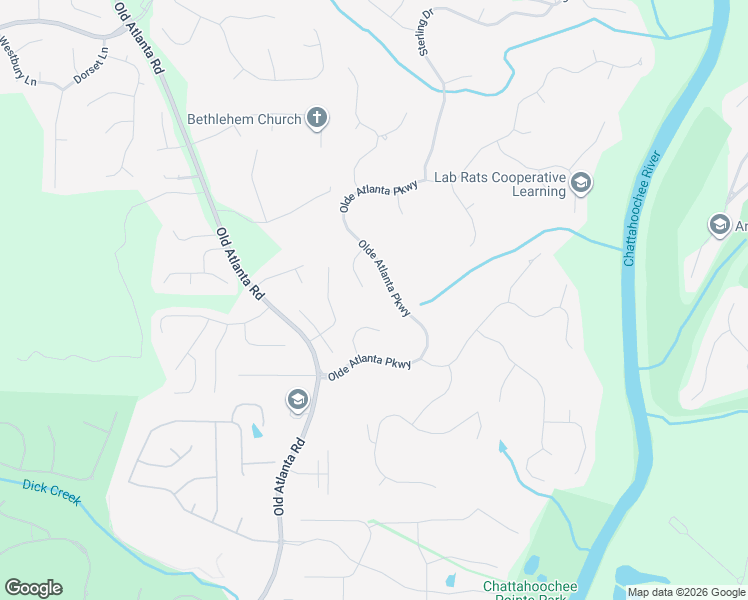 map of restaurants, bars, coffee shops, grocery stores, and more near 5985 Waterford Place in Suwanee