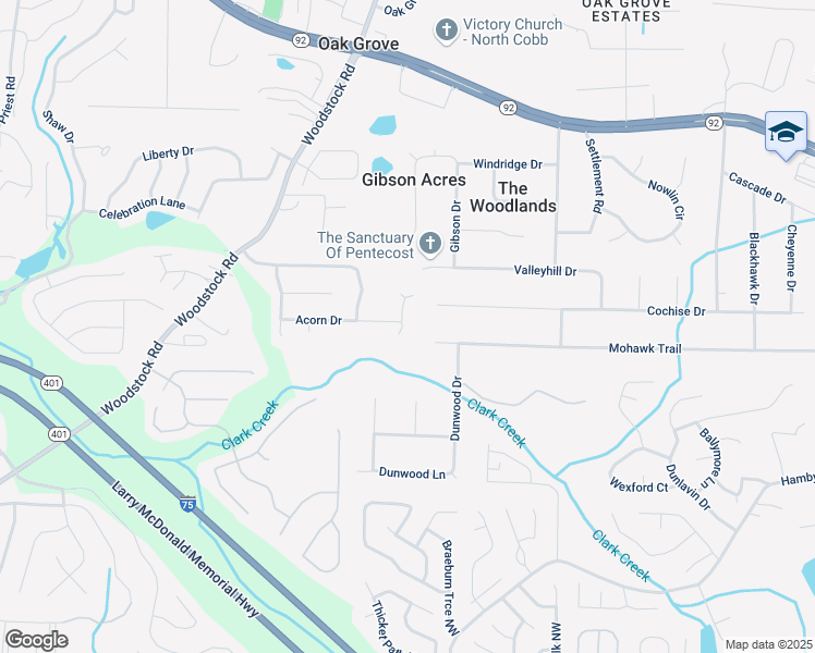 map of restaurants, bars, coffee shops, grocery stores, and more near 606 Hay Meadow Place in Acworth