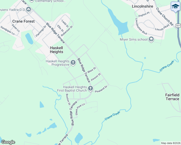 map of restaurants, bars, coffee shops, grocery stores, and more near 1414 Rhea Street in Columbia