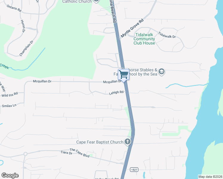 map of restaurants, bars, coffee shops, grocery stores, and more near 101 Mitchell Court in Wilmington
