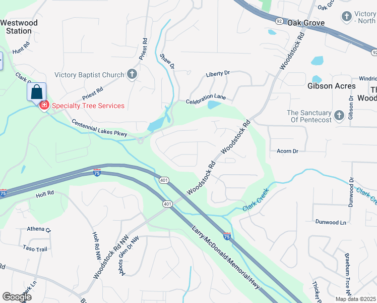 map of restaurants, bars, coffee shops, grocery stores, and more near 615 Ceremony Way in Acworth