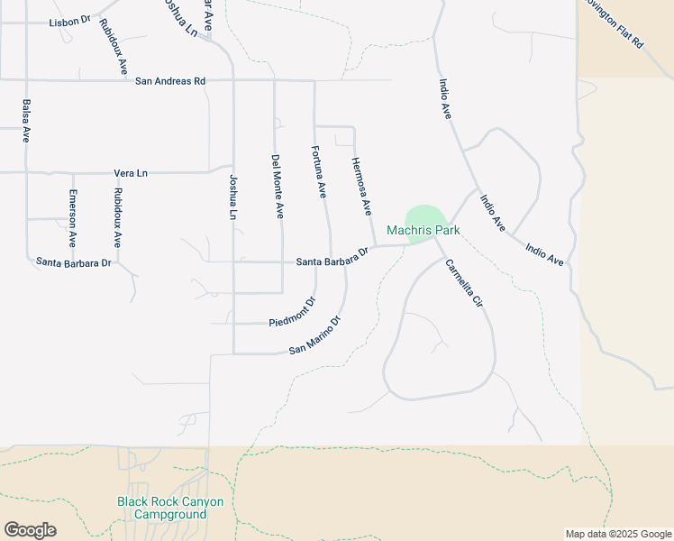 map of restaurants, bars, coffee shops, grocery stores, and more near 58783 Santa Barbara Drive in Yucca Valley