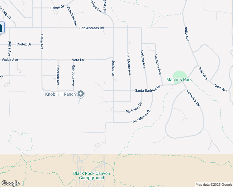 map of restaurants, bars, coffee shops, grocery stores, and more near 58563 Santa Barbara Drive in Yucca Valley