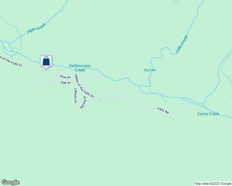 map of restaurants, bars, coffee shops, grocery stores, and more near 41424 Valley of the Falls Drive in Redlands