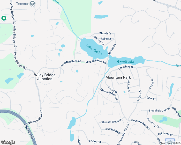 map of restaurants, bars, coffee shops, grocery stores, and more near 141 Spruce Street in Roswell