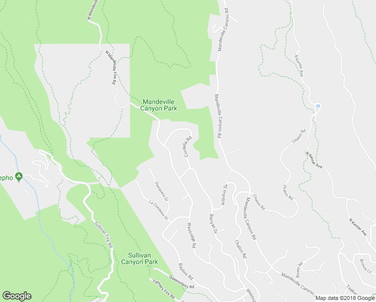 map of restaurants, bars, coffee shops, grocery stores, and more near 2546 Cordelia Road in Los Angeles