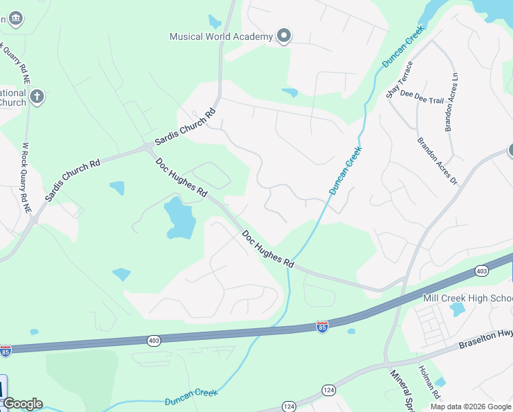 map of restaurants, bars, coffee shops, grocery stores, and more near 4270 Hamilton Walk Drive in Buford