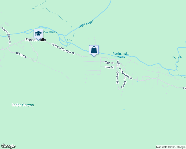 map of restaurants, bars, coffee shops, grocery stores, and more near Cedar Drive in San Bernardino County