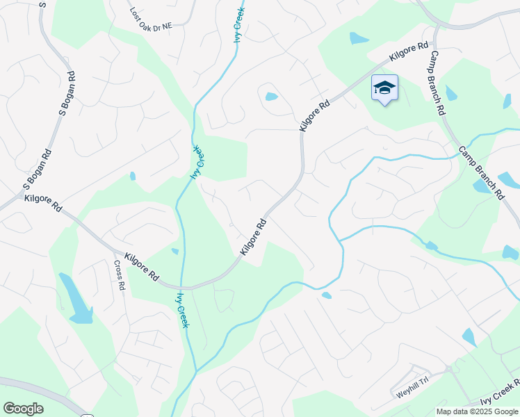 map of restaurants, bars, coffee shops, grocery stores, and more near 3581 Southpointe Hill Drive Northeast in Buford