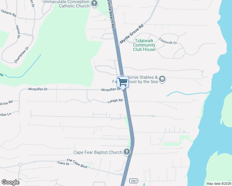 map of restaurants, bars, coffee shops, grocery stores, and more near 116 Lehigh Road in Wilmington