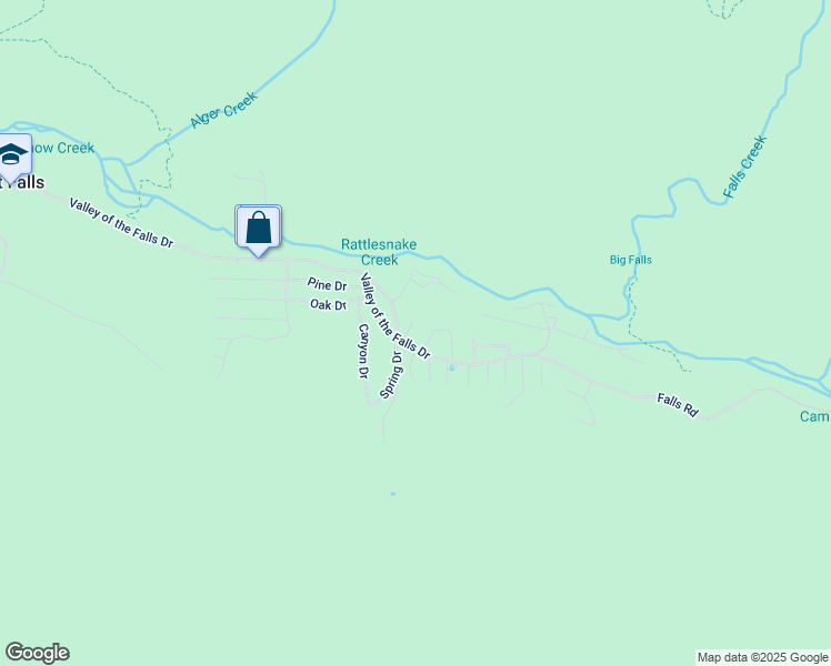 map of restaurants, bars, coffee shops, grocery stores, and more near 9345 Conifer Drive in Forest Falls