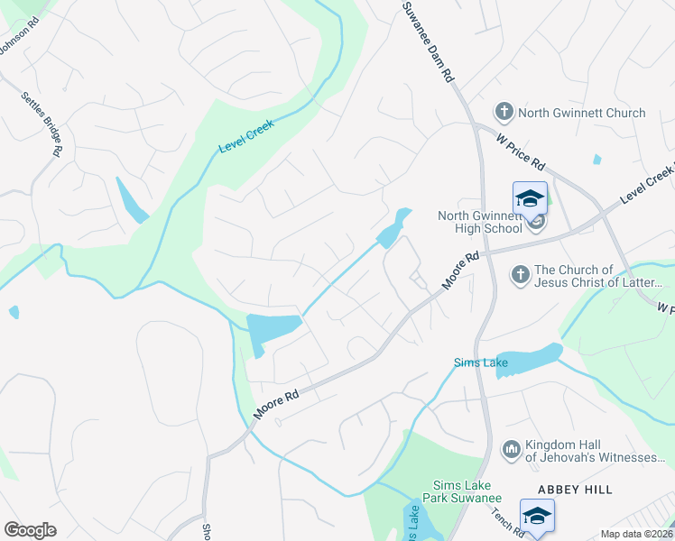 map of restaurants, bars, coffee shops, grocery stores, and more near 262 Sandhurst Ct in Suwanee