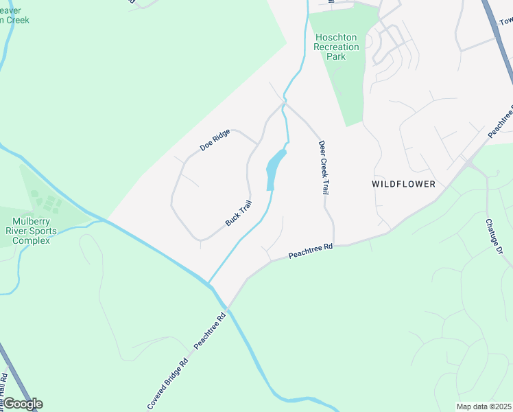 map of restaurants, bars, coffee shops, grocery stores, and more near 399 Buck Trail in Hoschton