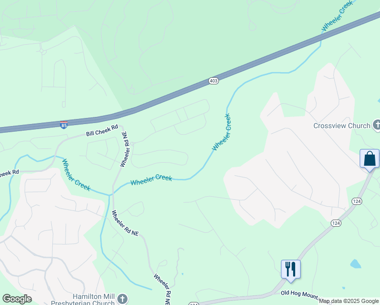 map of restaurants, bars, coffee shops, grocery stores, and more near 1436 Maston Road in Auburn