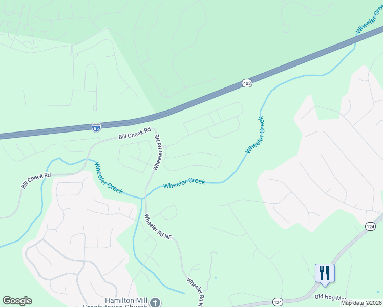 map of restaurants, bars, coffee shops, grocery stores, and more near Maston Road in Gwinnett County