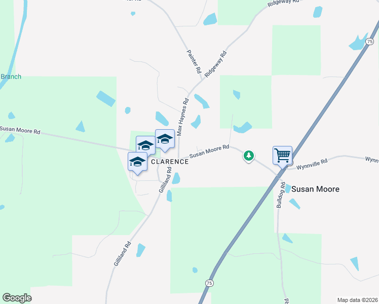 map of restaurants, bars, coffee shops, grocery stores, and more near 4243 Susan Moore Road in Altoona