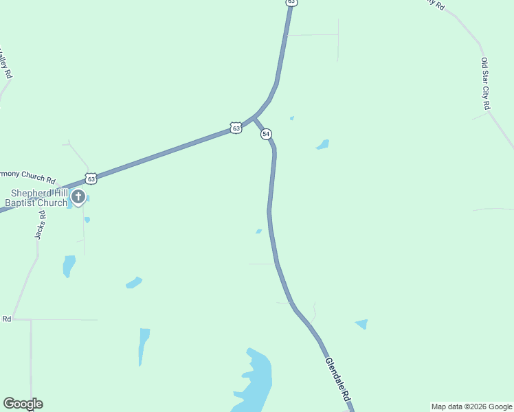 map of restaurants, bars, coffee shops, grocery stores, and more near 10710 Glendale Road in Pine Bluff